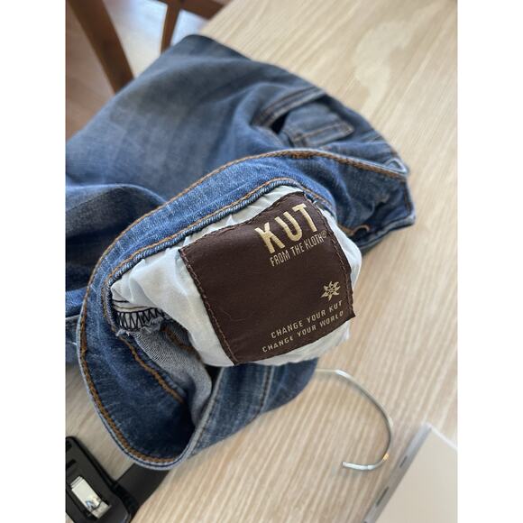 kut from the kloth Women’s high rise crop straight leg Denim Jeans Med Wash Sz 8 - Picture 4 of 6